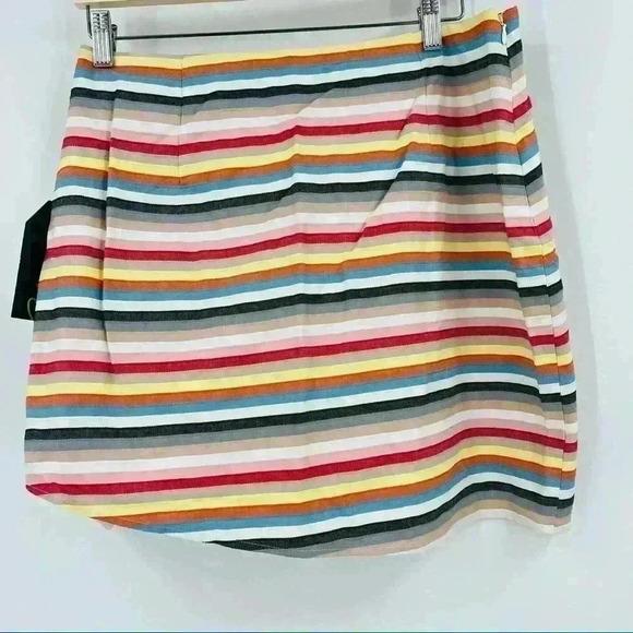 Shaycation x Revolve Elsie Rainbow Mini Skirt Women's Large Ruffles Festival NEW - Picture 7 of 13